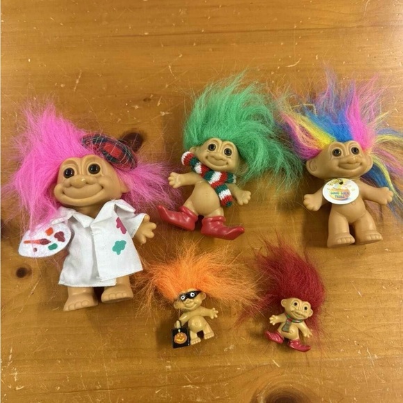 Colorful Troll Dolls Set - Picture 5 of 5